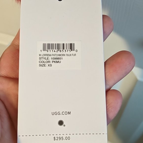 UGG Lorrena Patchwork Faux Fur Coat rare limited - Picture 4 of 4